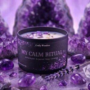 Amethyst Crystal Soy Candle – Jing Vanilla