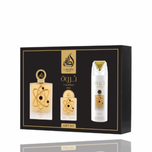 Tharwah Gold Lattafa 3-in-1 Perfume Gift Set