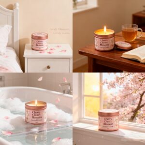 Cherry Blossom Tin Candle
