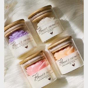 Petal Glow Glass Candle