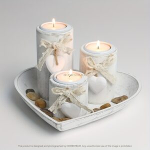 Whitewood Candle Tray Set
